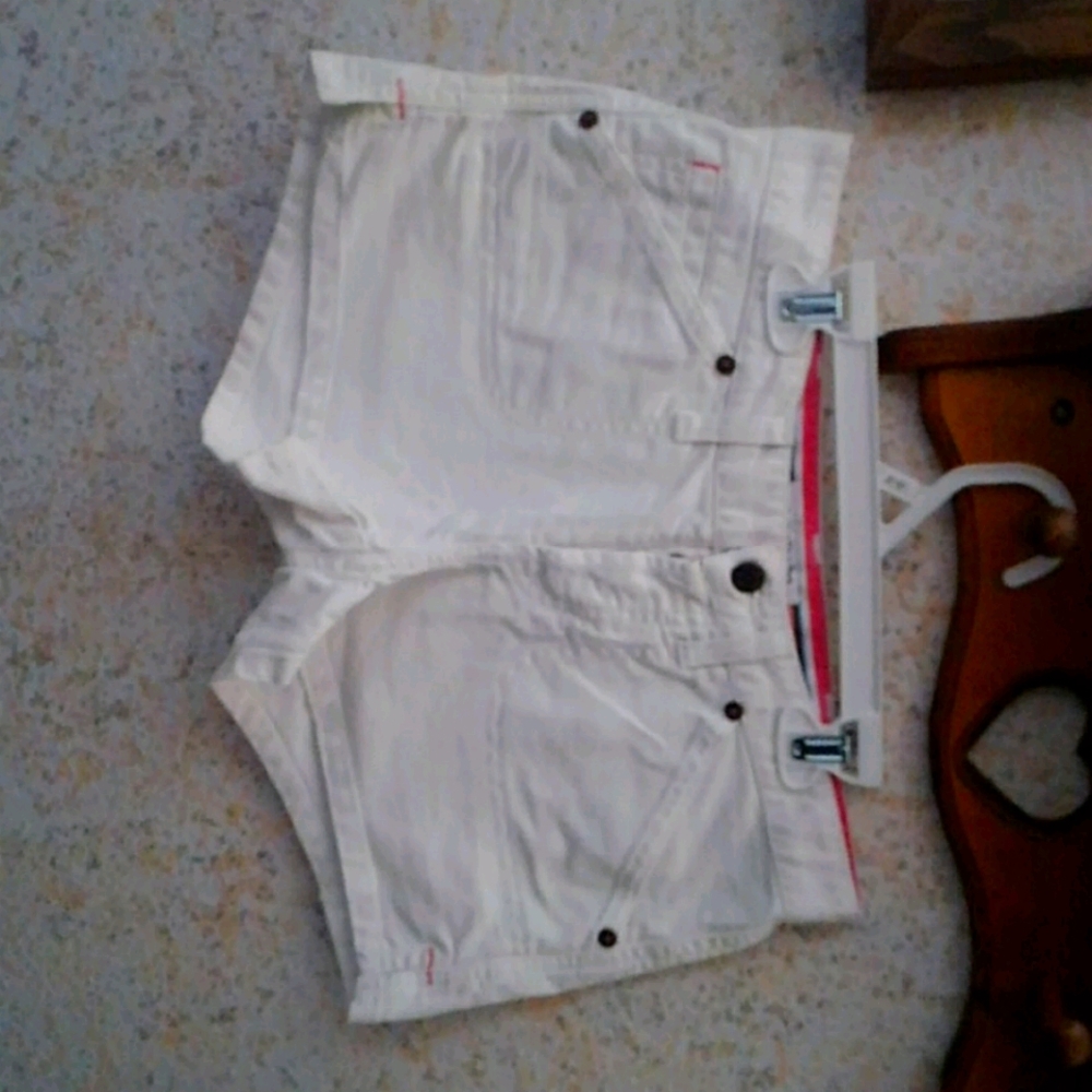 Abercrombie and Fitch, white, jean shorts